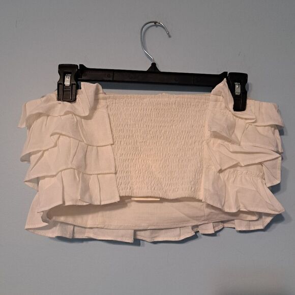 Caitlin V. Covington X Pink Lily Sleeveless Ruffled Cotton Blouse Small White NW - Picture 13 of 14
